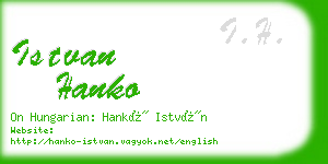 istvan hanko business card